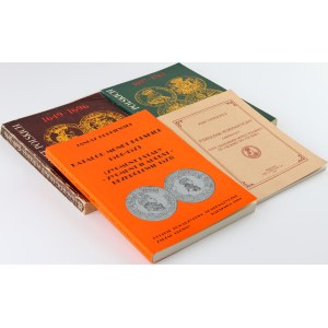 Literatura numizmatyczna, zestaw 4 książek