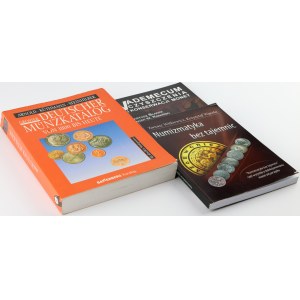 Literatura numizmatyczna, zestaw 3 książek