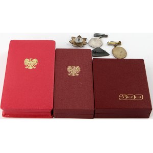 Polska, PRL, zestaw 6 odznaczeń i medal