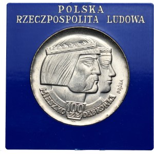 PRL, 100 złotych 1966, Mieszko i Dąbrówka, PRÓBA, srebro