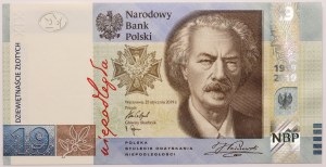 Third Republic, 19 gold 2019, PWPW 100th anniversary, Ignacy Paderewski RP series