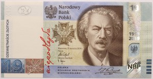 Third Republic, 19 gold 2019, PWPW 100th anniversary, Ignacy Paderewski RP series
