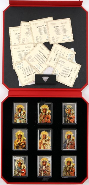 Niue, Elizabeth II, 2016 1 Dollar Silver Coin Set, Our Lady of Częstochowa, (9 pieces)