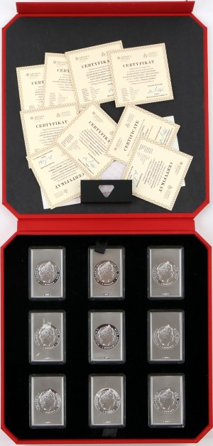 Niue, Elizabeth II, 2016 1 Dollar Silver Coin Set, Our Lady of Częstochowa, (9 pieces)