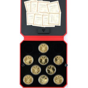 Cameroon, set of silver 500 Franc coins from 2017-2018, Ave Maria series, (9 pieces)