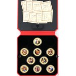 Cameroon, set of silver 500 Franc coins from 2017-2018, Ave Maria series, (9 pieces)