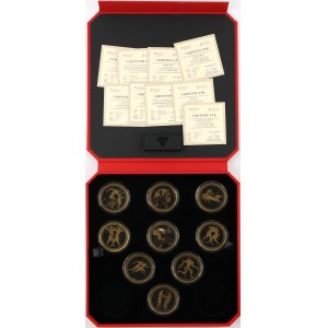 Cameroon, 2500 CFA Francs Silver Coin Set 2016, Ancient Olympic Games, (9 pieces)