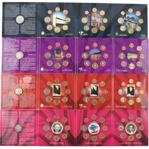 Benelux, 4 sets of Euro coins from 2003-2011