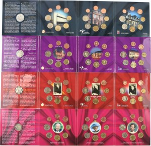 Benelux, 4 sets of Euro coins from 2003-2011