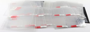 Set of transparencies for classifier, banknotes / securities, (104 pieces)
