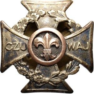 Polska, Krzyż Harcerski ćwik, nakrętka Centrala Dostaw Harcerskich 1946/7