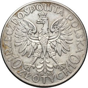 II RP, 10 zloty 1933, Warsaw, Head of a Woman