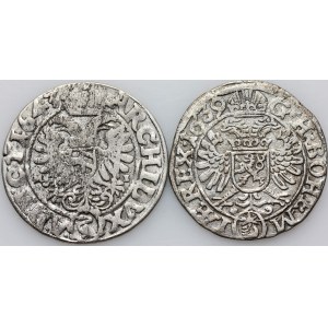 Europa, set of 3 Kreuzer coins from 1639-1643, (2 pieces)
