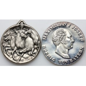 Europe, set of silver medals, (2 pieces)
