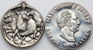 Europe, set of silver medals, (2 pieces)