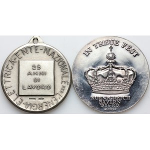 Europe, set of silver medals, (2 pieces)