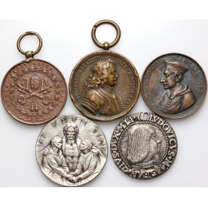 Europe, set of medals, (5 pieces)