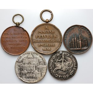 Europe, set of medals, (5 pieces)