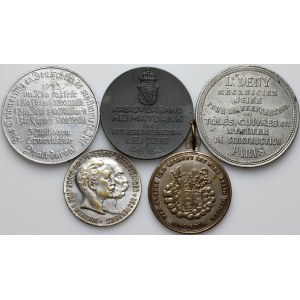 Europe, set of medals, (5 pieces)