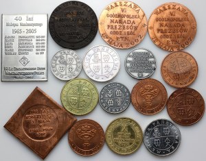 Third Republic, set of numismatic tokens, (16 pieces)