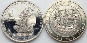Russia, Malta, medal and coin set