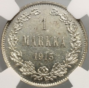 Finland, Nicolas II, 1 mark 1915