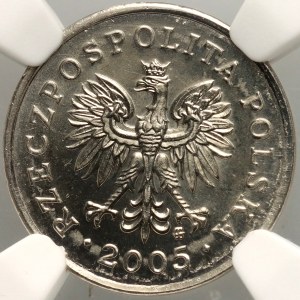 III RP, 2 grosze 2005, PRÓBA w miedzioniklu, Warszawa