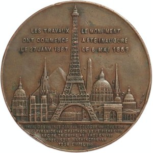 France, medal from 1889, Eiffel Tower