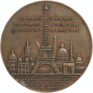 France, medal from 1889, Eiffel Tower