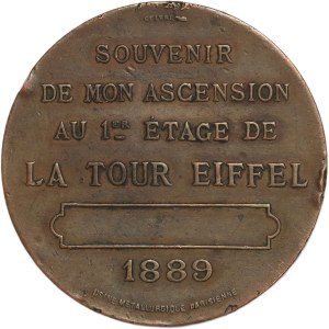 France, medal from 1889, Eiffel Tower