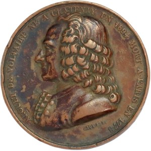 France, medal from 1820, Death of Voltaire