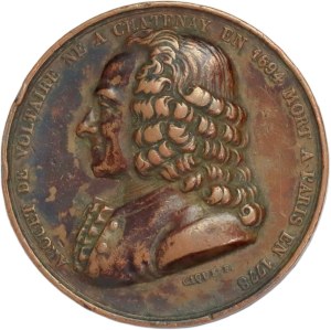 France, medal from 1820, Death of Voltaire