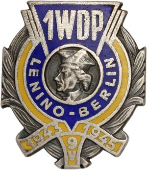 Poland, People's Republic of Poland, Commemorative badge of the 1st Warsaw Infantry Division named after Tadeusz Kosciuszko.