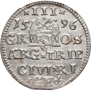 Zygmunt III Waza, trojak 1596, Ryga