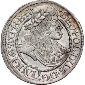 Śląsk pod panowaniem austriackim, Leopold I, 6 krajcarów 1673 SHS, Wrocław