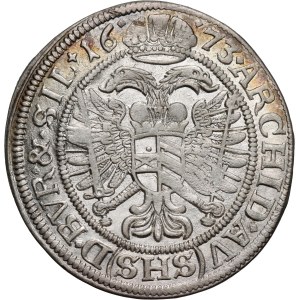 Śląsk pod panowaniem austriackim, Leopold I, 6 krajcarów 1673 SHS, Wrocław