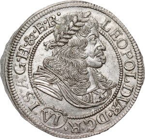 Silesia under Austrian rule, Leopold I, 6 krajcars 1674 SHS, Wrocław, Poland