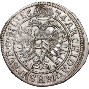 Śląsk pod panowaniem austriackim, Leopold I, 6 krajcarów 1674 SHS, Wrocław
