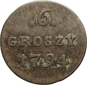 Stanislaw August Poniatowski, 6 groszy 1794, Warsaw