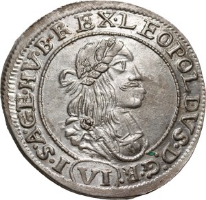 Hungary, Leopold I, 6 Kreuzers 1673 KB, Kremnica