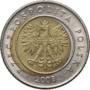 III RP, 5 złotych 2008, Warszawa, DESTRUKT