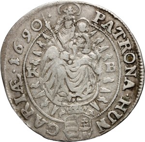 Hungary, Leopold I, 15 kreuzers 1690 KB, Kremnitz