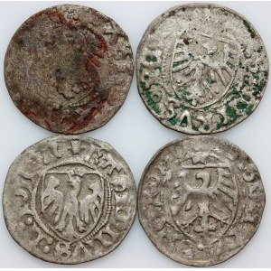 Kazimierz IV Jagiellończyk 1447-1492, zestaw szelągów, Gdańsk, (4 sztuki)