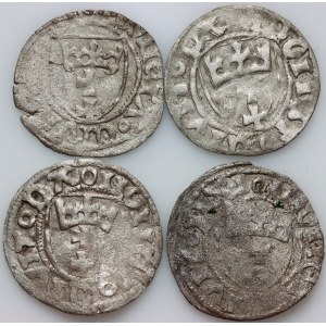 Kazimierz IV Jagiellończyk 1447-1492, zestaw szelągów, Gdańsk, (4 sztuki)