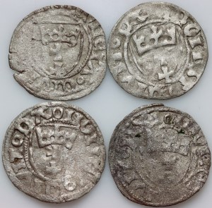 Casimir IV Jagiellonian 1447-1492, set of shekels, Gdansk, (4 pieces)