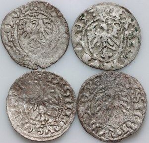 Casimir IV Jagiellonian 1447-1492, set of shekels, Gdansk, (4 pieces)