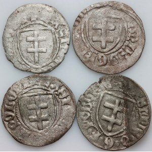 Kazimierz IV Jagiellończyk 1447-1492, zestaw szelągów, Toruń, (4 sztuki)