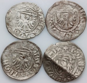 Casimir IV Jagiellonian 1447-1492, set of shekels, Torun, (4 pieces)