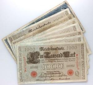 Germany, Empire, set 1000 Marks 1910, (8 pieces)