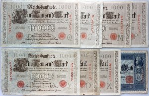 Germany, Empire, set 1000 Marks 1910, (8 pieces)